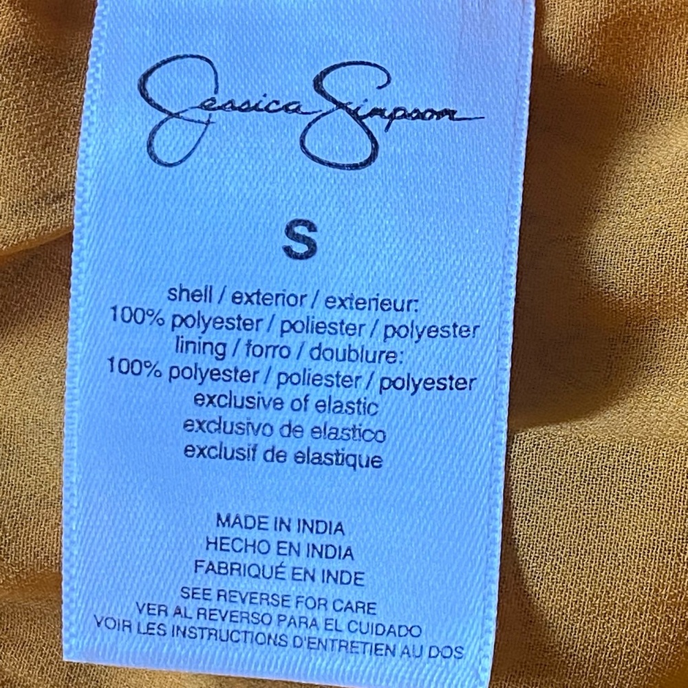 Jessica Simpson Butterscotch Southern Beauties Mini Iris Dress Size Small NWT - Picture 9 of 11